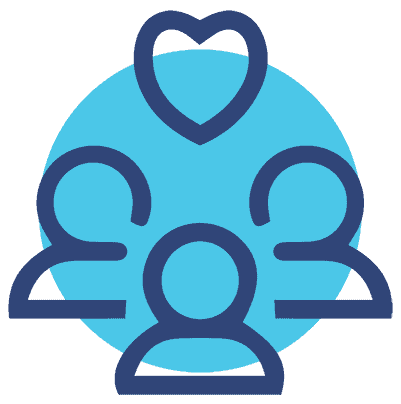 Heart and People Icon